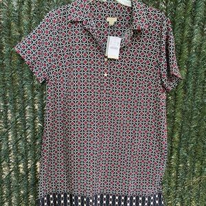 J Crew Button Up Shift Dress